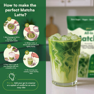 8-in-1 Ceremonial Matcha Latte - Japanese Matcha + Superfoods Blend