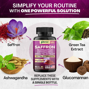 Premium Saffron Complex - 6-in-1 Mood & Vision Support (2-Month Supply)