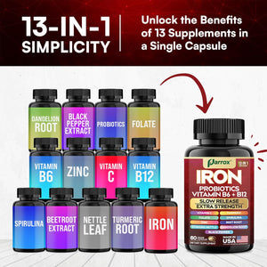 Gentle Iron Complex - Slow-Release with Probiotics & Plant Power