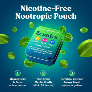 Clean Caffeine Energy Pouches (Nicotine-Free Nootropics)
