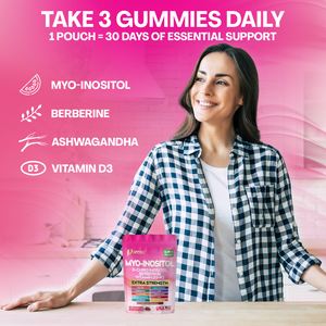 Myo-Inositol & D-Chiro Inositol Gummies 16 in 1 Supplement - Mixed Berry Flavor