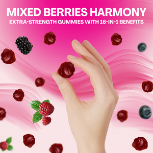Myo-Inositol & D-Chiro Inositol Gummies 16 in 1 Supplement - Mixed Berry Flavor