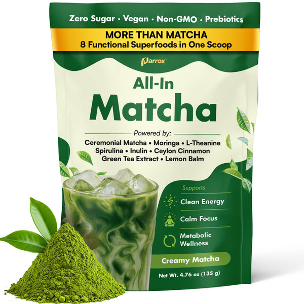 8-in-1 Ceremonial Matcha Latte - Japanese Matcha + Superfoods Blend